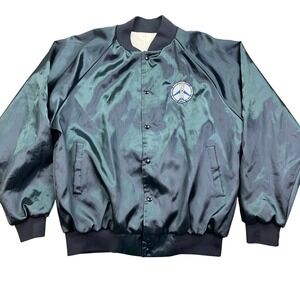 Auburn Satin Bomber Jacket‎ WRC Responsibility Center Team XL USA
